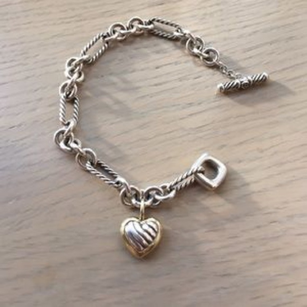 David Yurman Links bracelet with heart